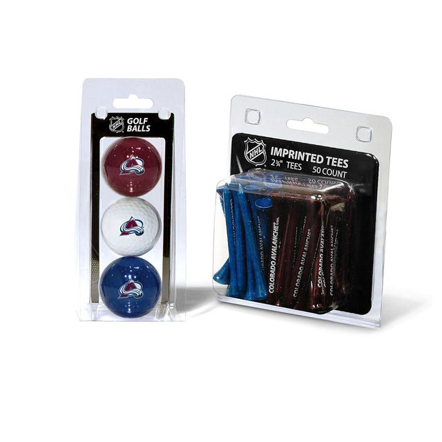 Team Golf NHL Philadelphia Flyers 3 Golf Balls and 50 Golf Tees Logo Imprinted Golf Balls (3 Count) & 2-3/4" Regulation Golf Tees (50 Count), Multi Colored
