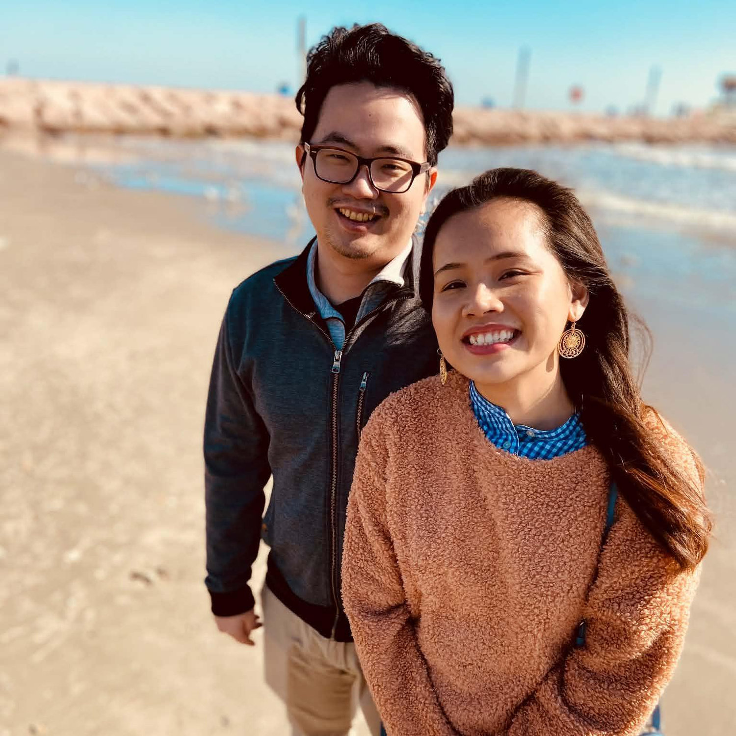 At Galveston Beach in 2019