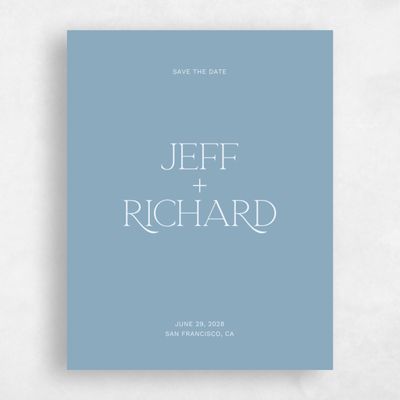 Dusty Blue Wedding Save the Date - Hazeldale Classic