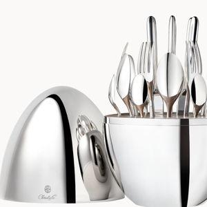 24-Piece Flatware Set for 6 People in 24-carat Gold Gilded Metal Chest