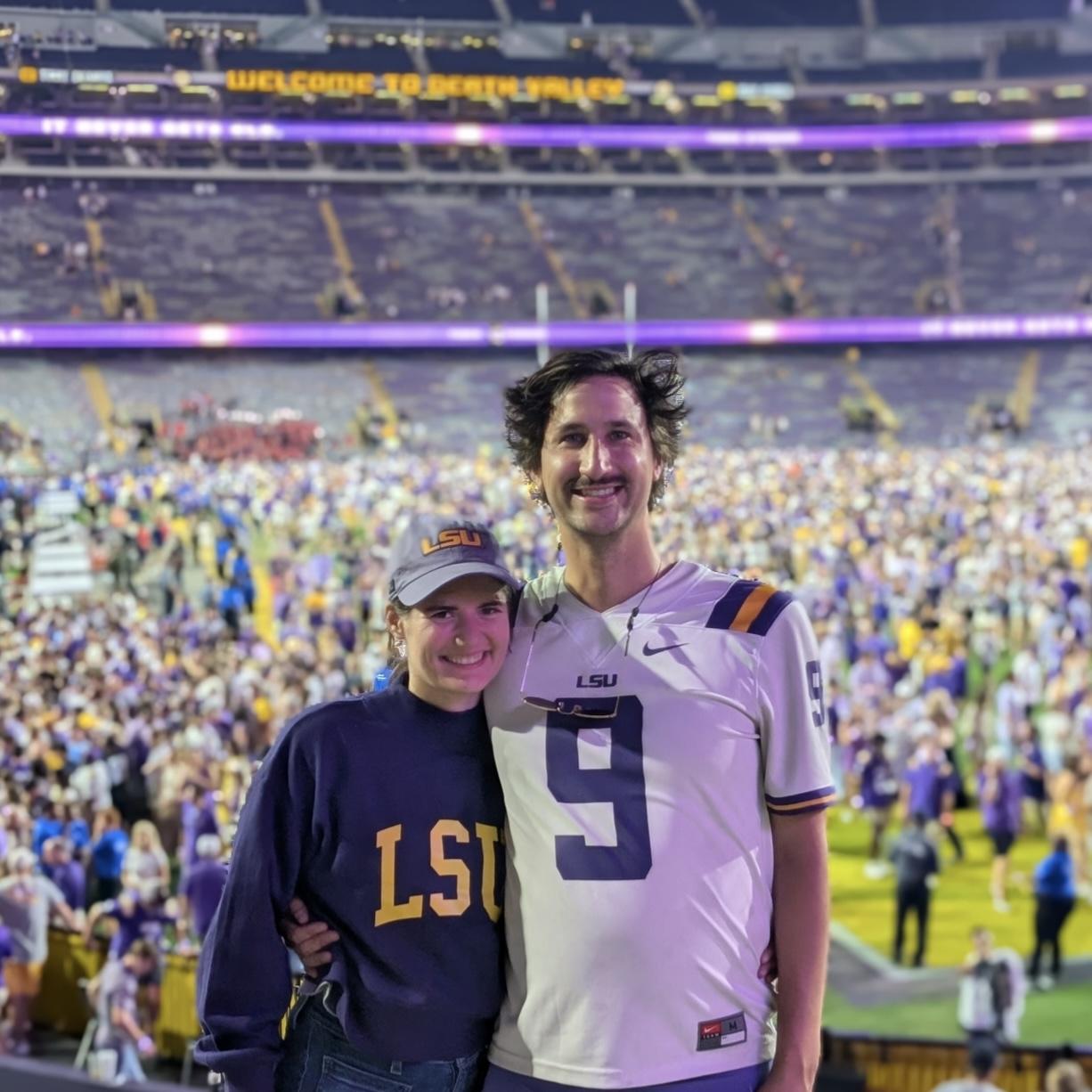 At the LSU football game