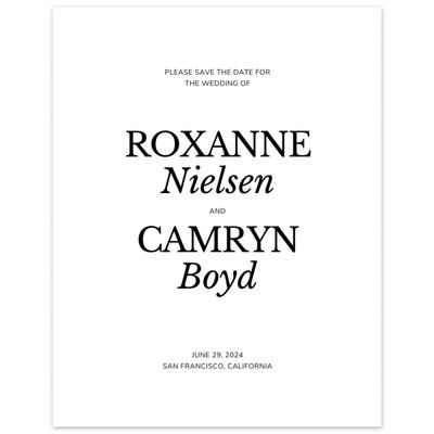 White Wedding Digital Save the Date - Jaramillo Classic