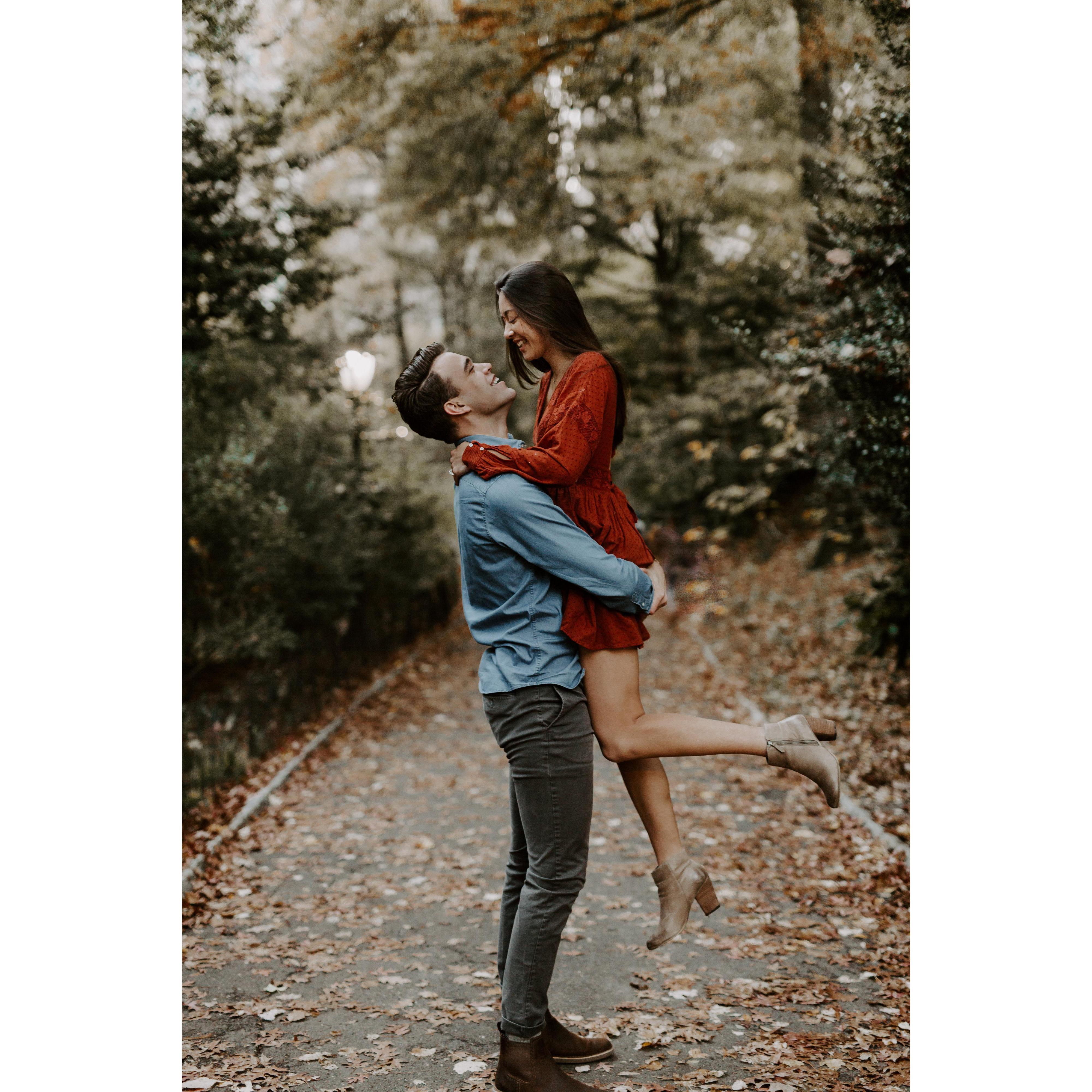 Engagement shoot in Central Park