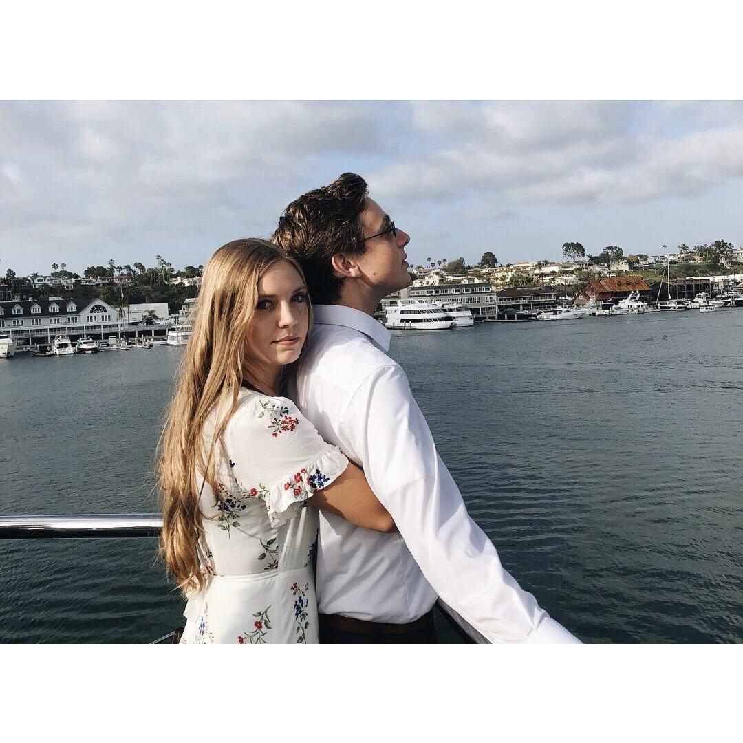 This is from 2018 (before we were dating). We liked to take silly photos like the "reverse titanic"