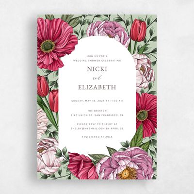 Sweet Sage, Green Wedding Wedding Shower Invitation - Granger