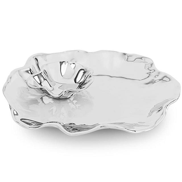 Beatriz Ball Vento Bergamo Dip with Bowl, Metallic