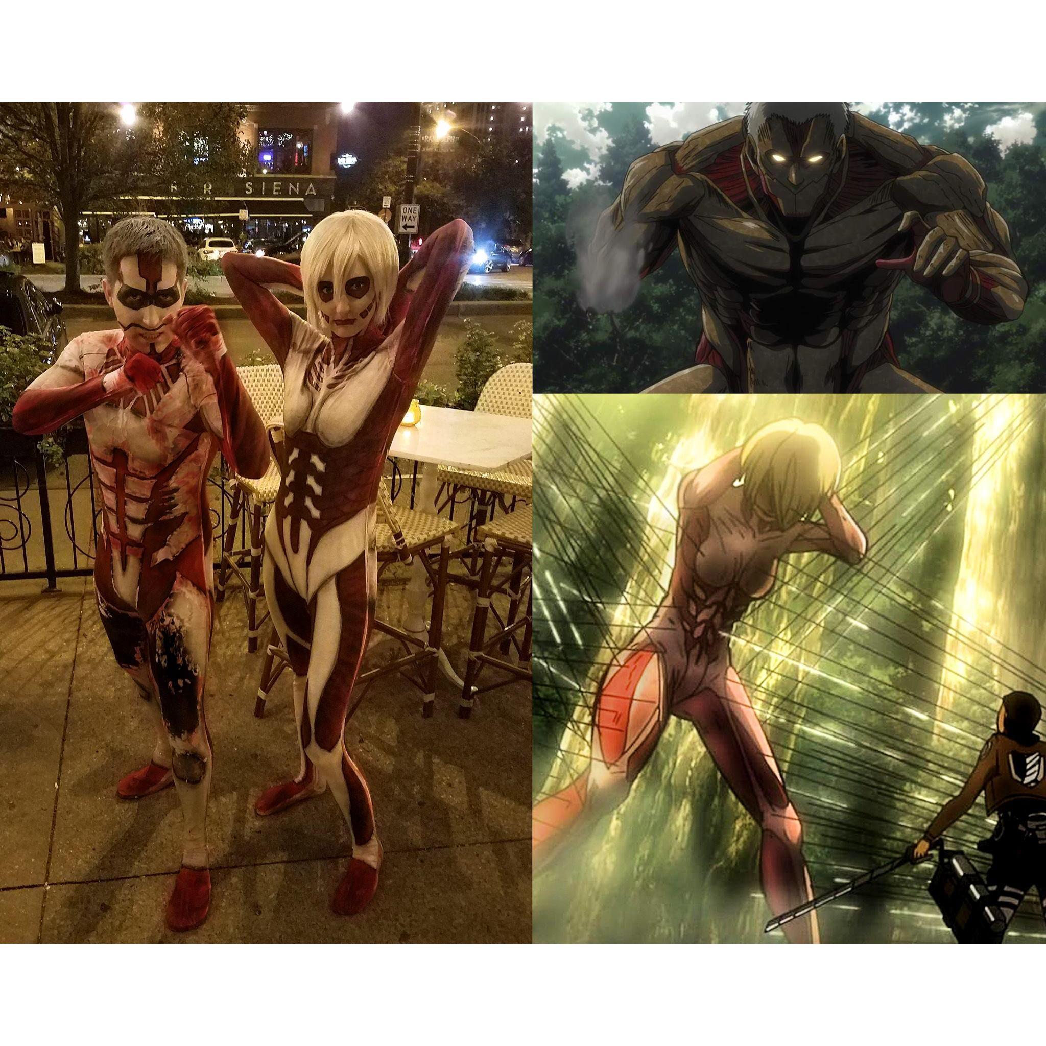 Halloween - 2017. Characters from the show "Attack on Titan"