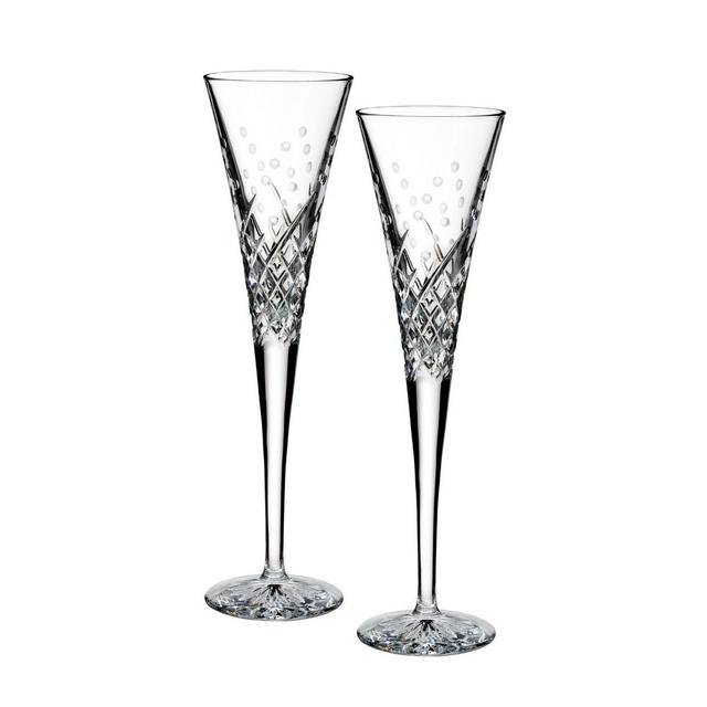 Wishes Happy Celebrations Toasting Flute, Pair