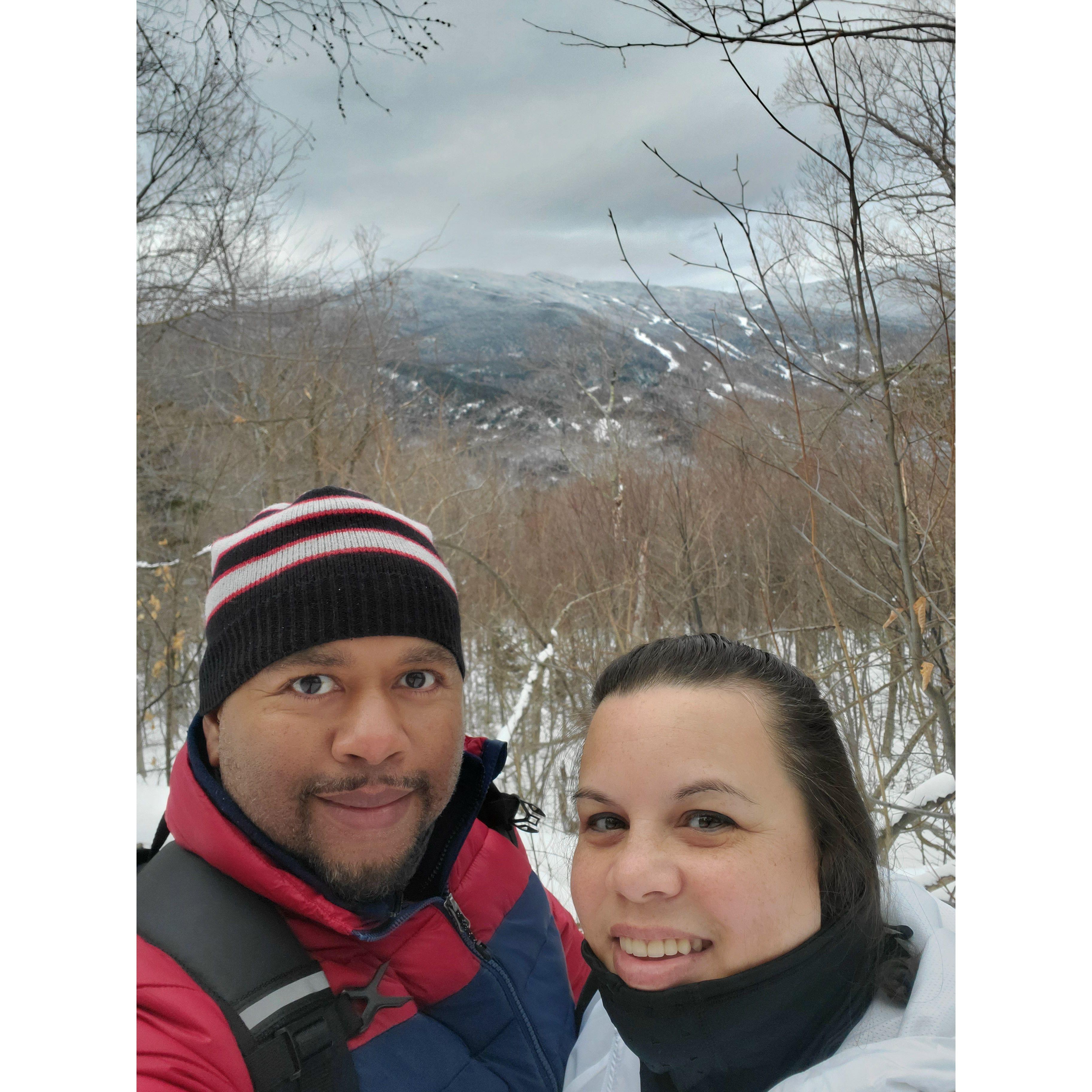 Mountain hiking in NH