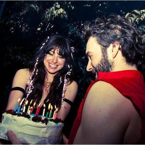she got me with candles... right after this moment they shoved the cake entirely in my face.