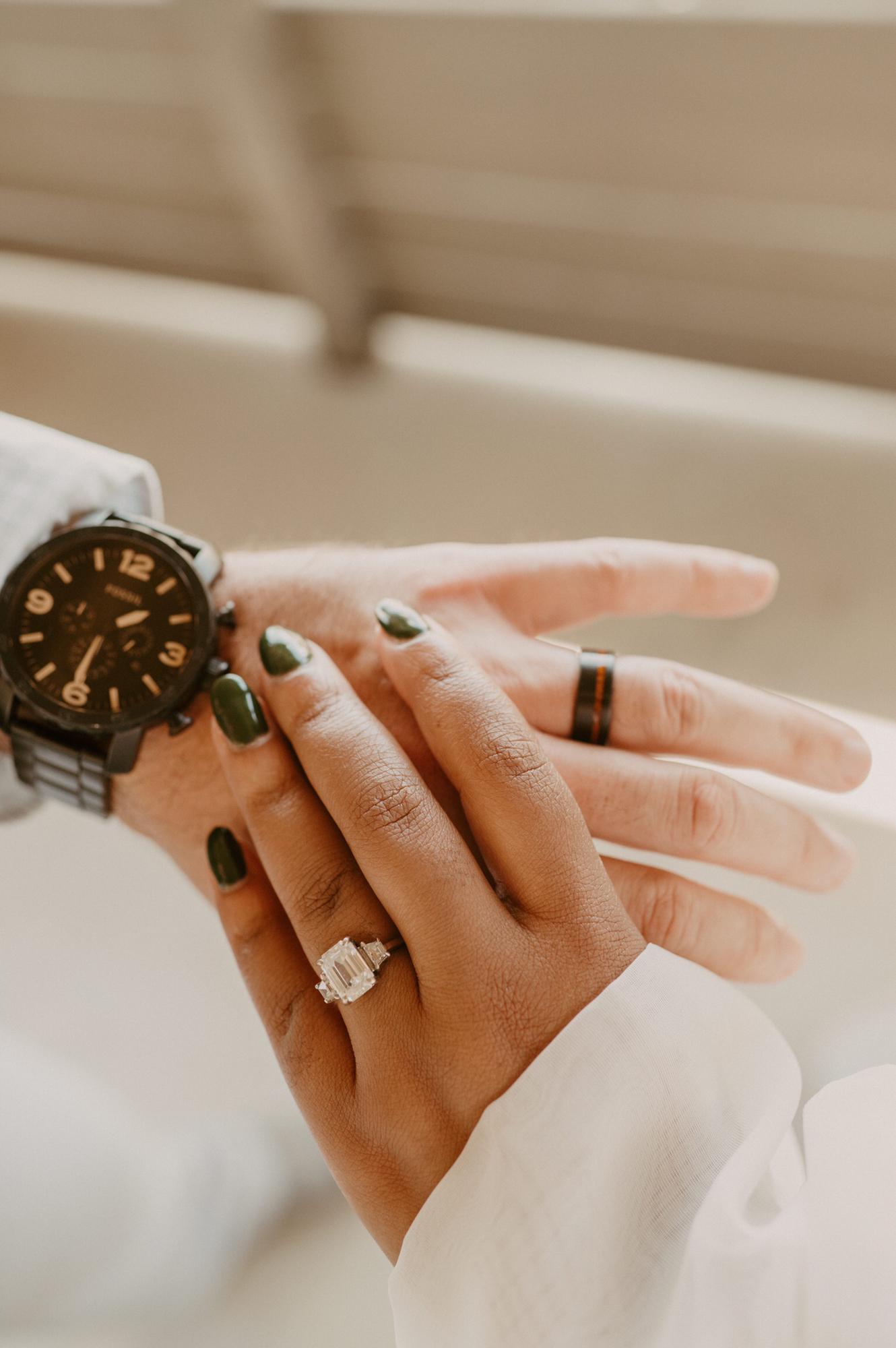 Ian’s watch had the date and time we got married.