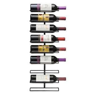 Sorbus Wall Mount Wine Rack – Holds 9 Bottles – Black Metal Wine Bottle Holder for Wall, Modern Wine Rack for Home Bar, Kitchen