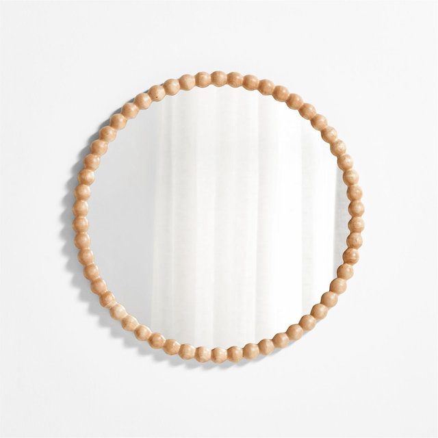 Jenny Lind Maple Wood 30" Round Kids Wall Mirror