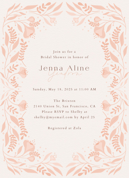 Zola Wedding & Bridal Shower Invitations - Castalano Portrait