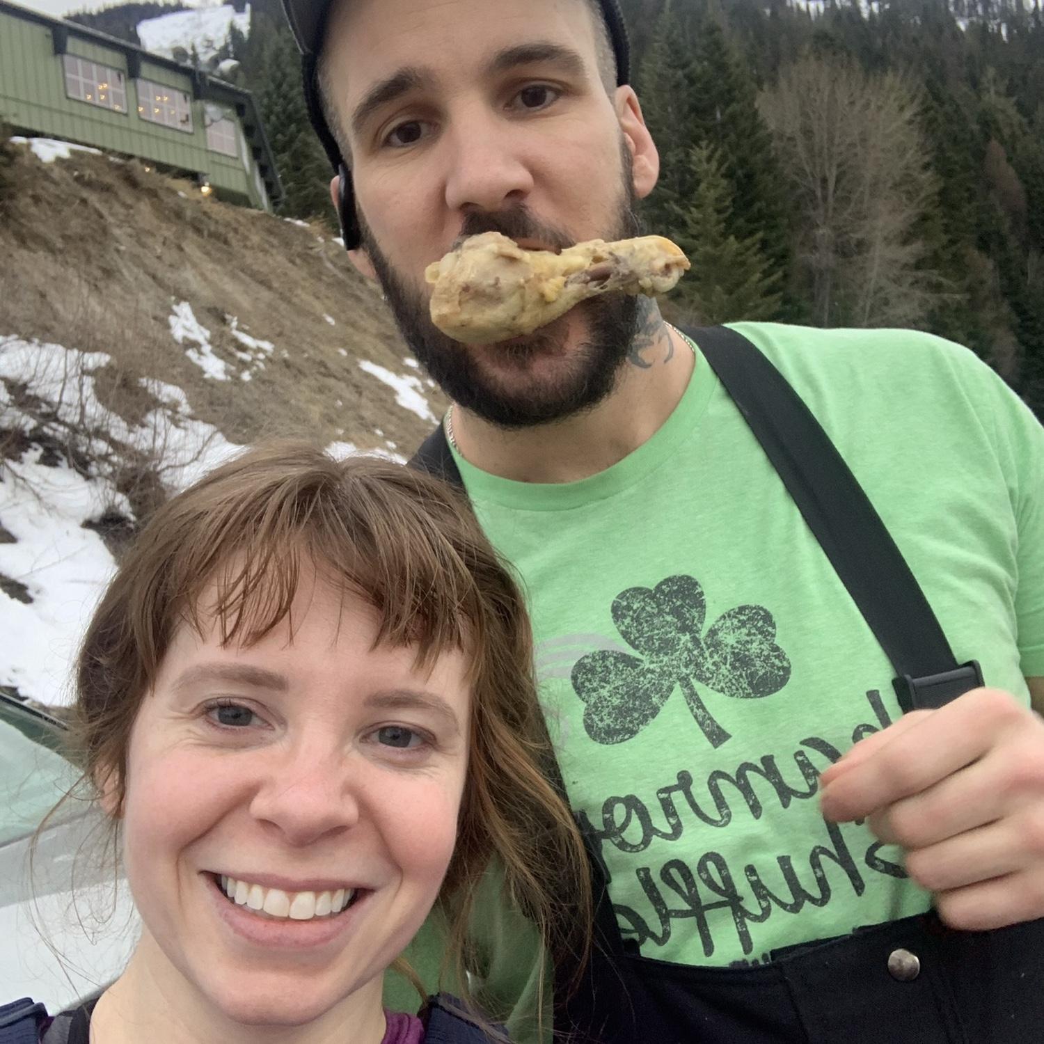 Learning to snowboard, creates quite the appetite