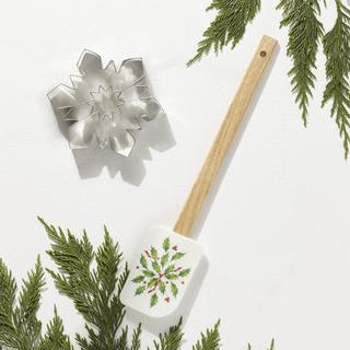 Holiday Spatula with Snowflake Cookie Cutter