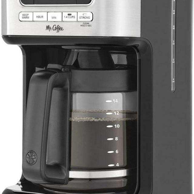 Mr. Coffee 14-Cup Coffee Maker with Reusable Filter and Advanced Water Filtration - Black
