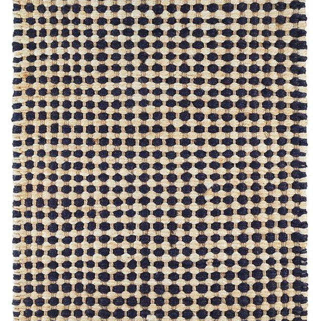 Dash & Albert Kuba Black Handwoven Jute Rug, 2 X 3 Feet, Black Geometric Pattern