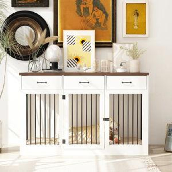 Tucker Murphy Pet™ Dog Crate Furniture With 3 Drawers & Reviews | Wayfair