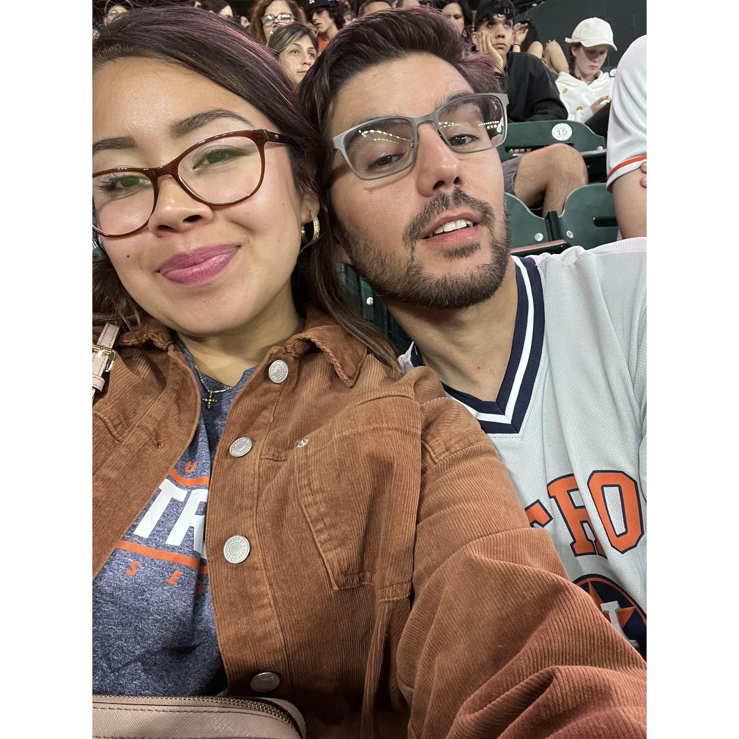 Maxi got drunk at an astros game. Can you tell? LOL