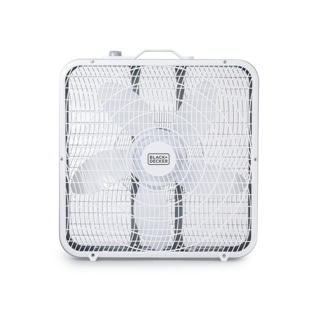 BLACK+DECKER 20” Box Fan with 3 Speed Settings, BFB20SW, White
