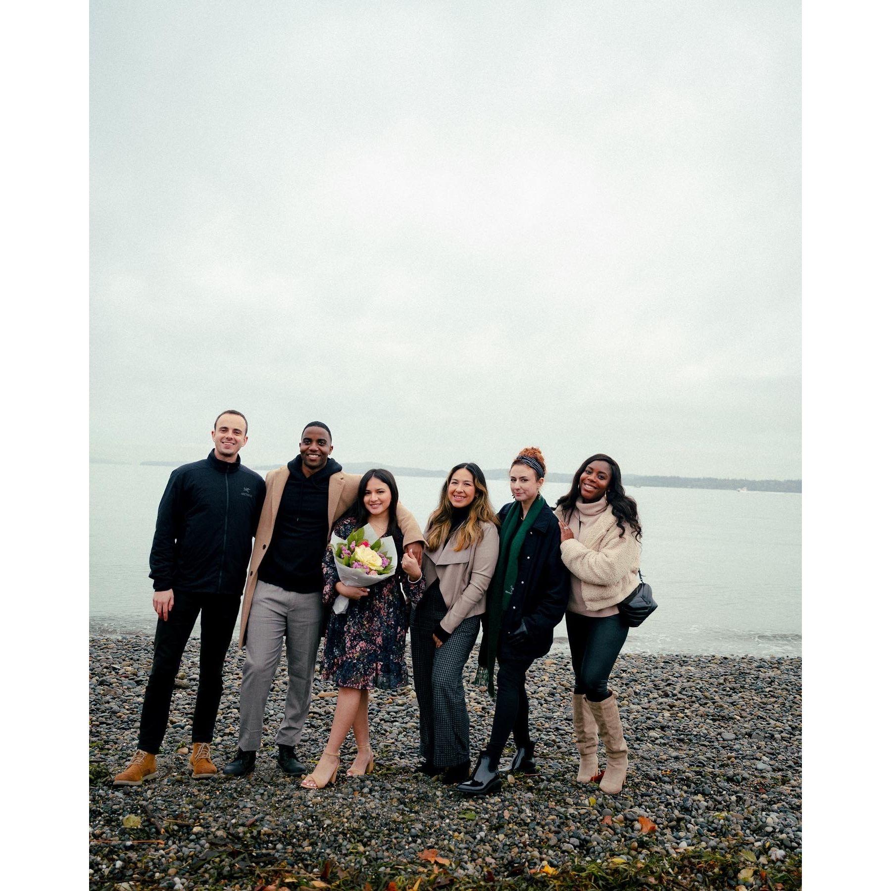 the day we got engaged-- we couldn't have asked for better friends