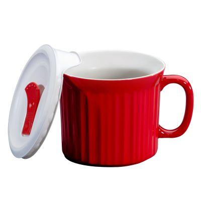 Corningware®Colours Tomato 20-oz Meal Mug w/ Vented Lid