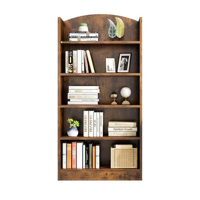 NEWSENDY 5 Tier Shelf Bookcase,47" Tall Bookshelf Display Storage Shelves,Freestanding Book Shelves for Bedroom Home Office Library Living Room,Brown
