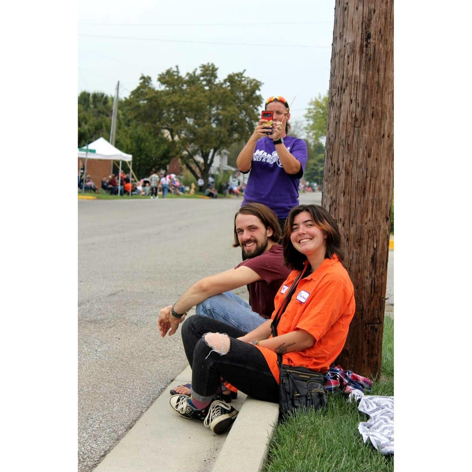 This picture isn't that interesting, but I couldn't not add it, because look at Jozie's mom holding her chicken kabob.