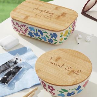 Floral Field Container with Lid, Set of 2