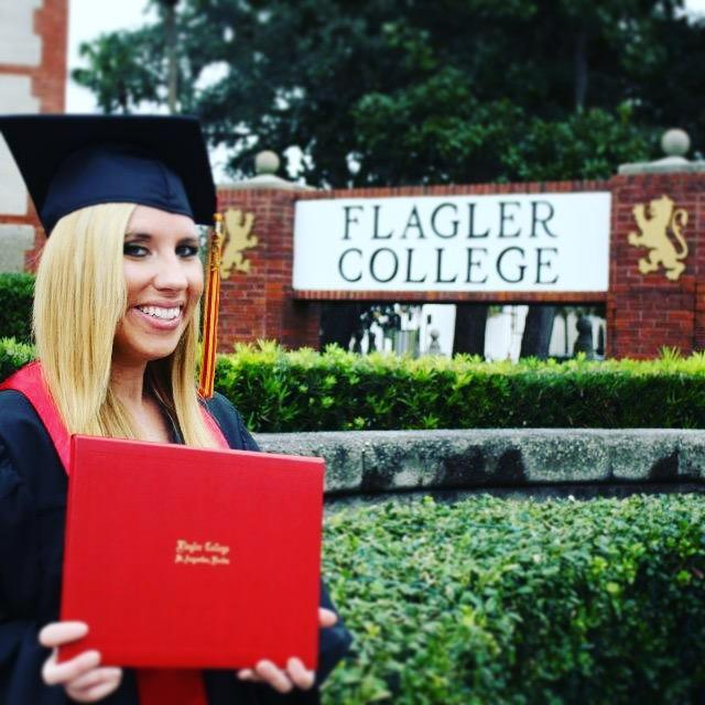 The bride's alma mater, Flagler College. Flagler is also the alma mater of Jackie, Emily, and Anna (bridesmaids) and the undergraduate alma mater of Brittany (officiant).