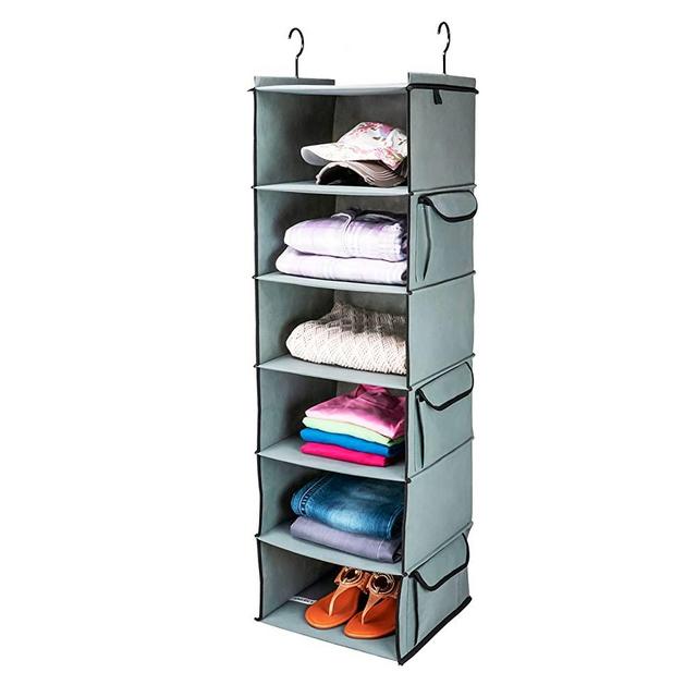 SMIRLY Hanging Closet Organizer and Storage Shelves - Wardrobe Clothes Organizer for Closet, Storage Organizer - Hanging Shelves for Closet Organization and Storage, Closet Shelf Organizer & Storage