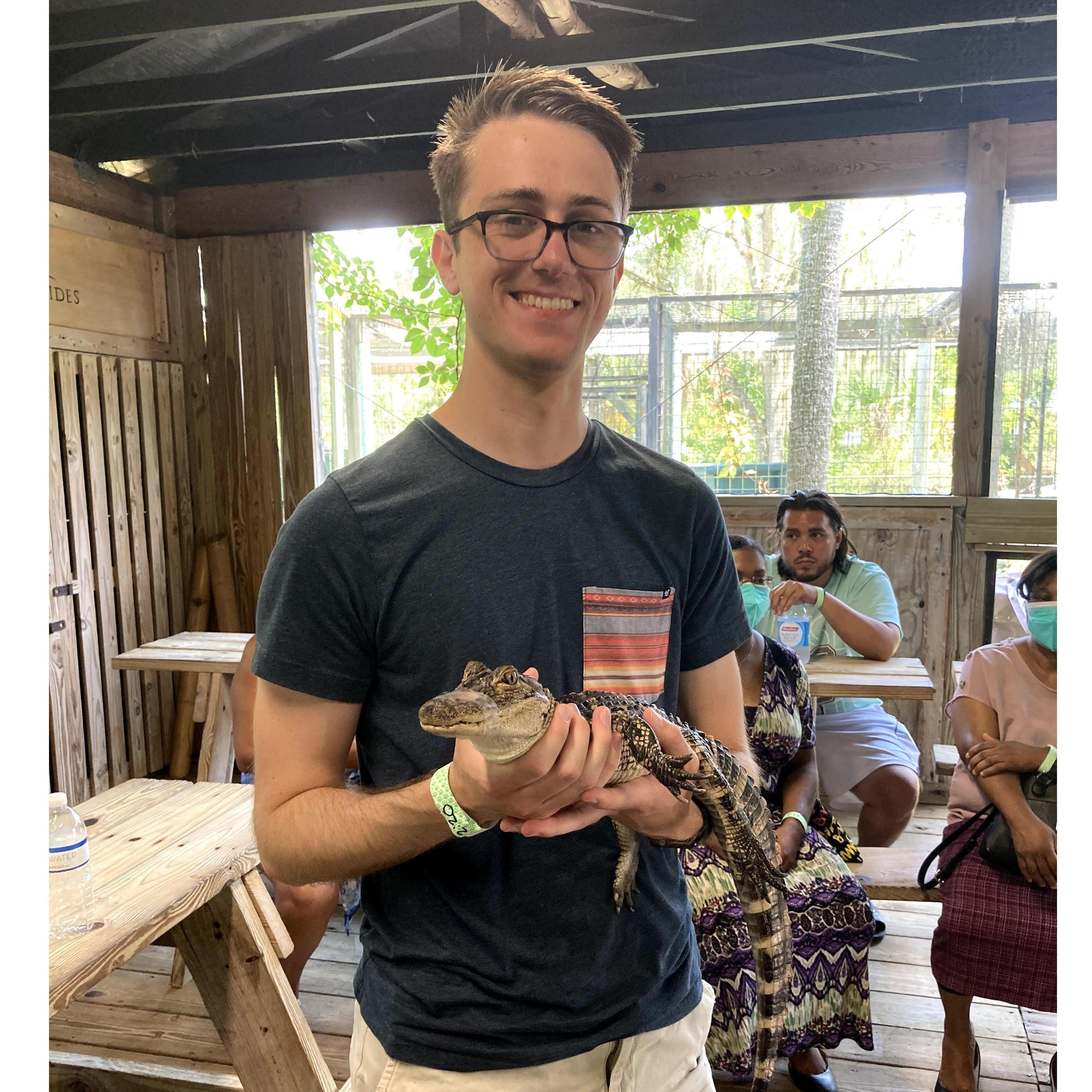 Erik and his pet gator