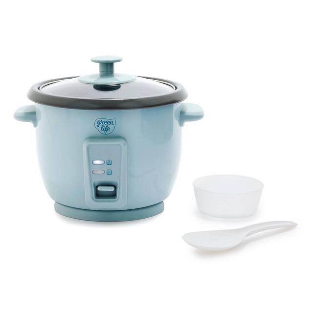 GreenLife 1.5qt Rice Cooker Blue Haze