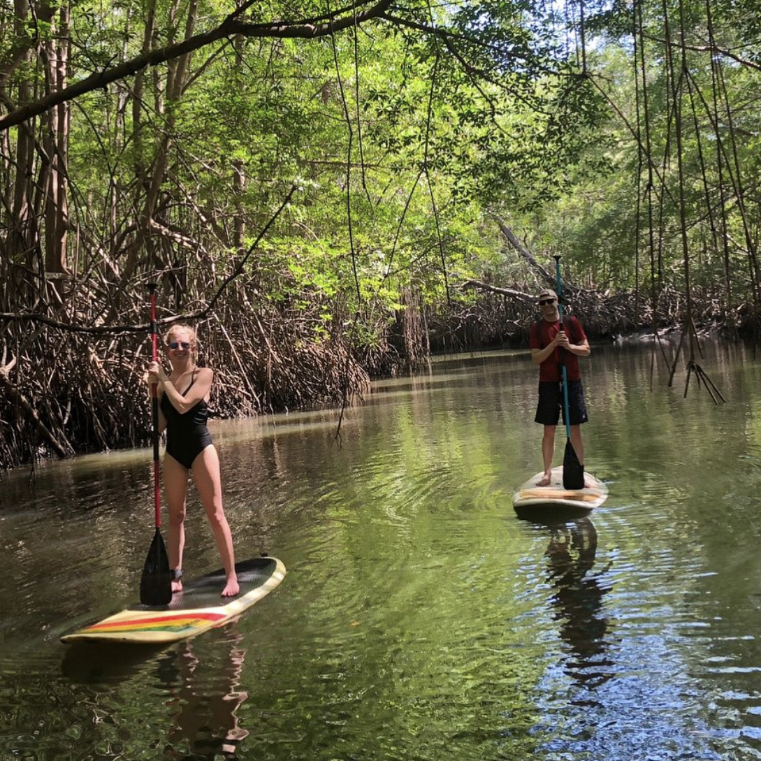 Paddle boarding in Costa Rico.