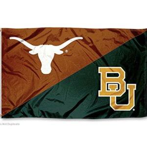 Texas vs. Baylor House Divided 3x5 Flag