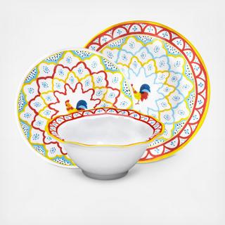 Porto Chale 12-Piece Melamine Dinnerware Set, Service for 4