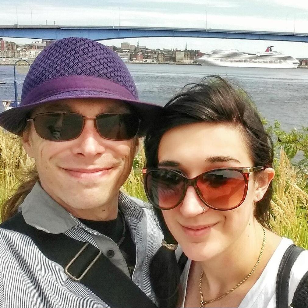 Exploring our way through St John New Brunswick, Canada. Our cruise ship is in the background.