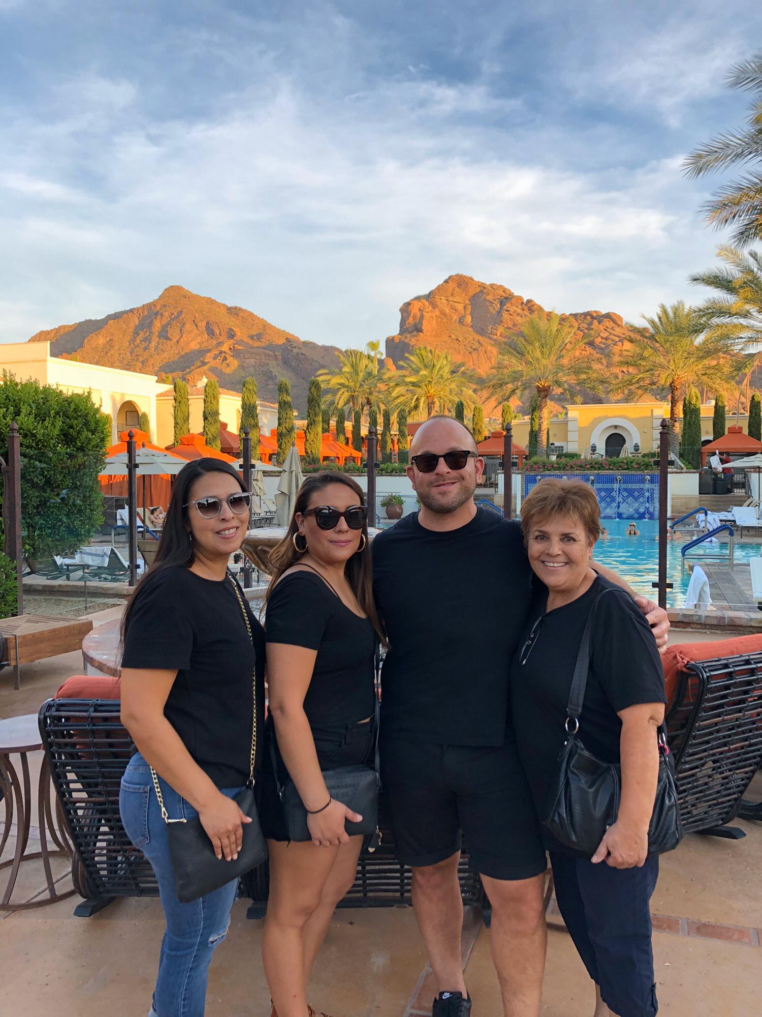 Alex with Robbie's family