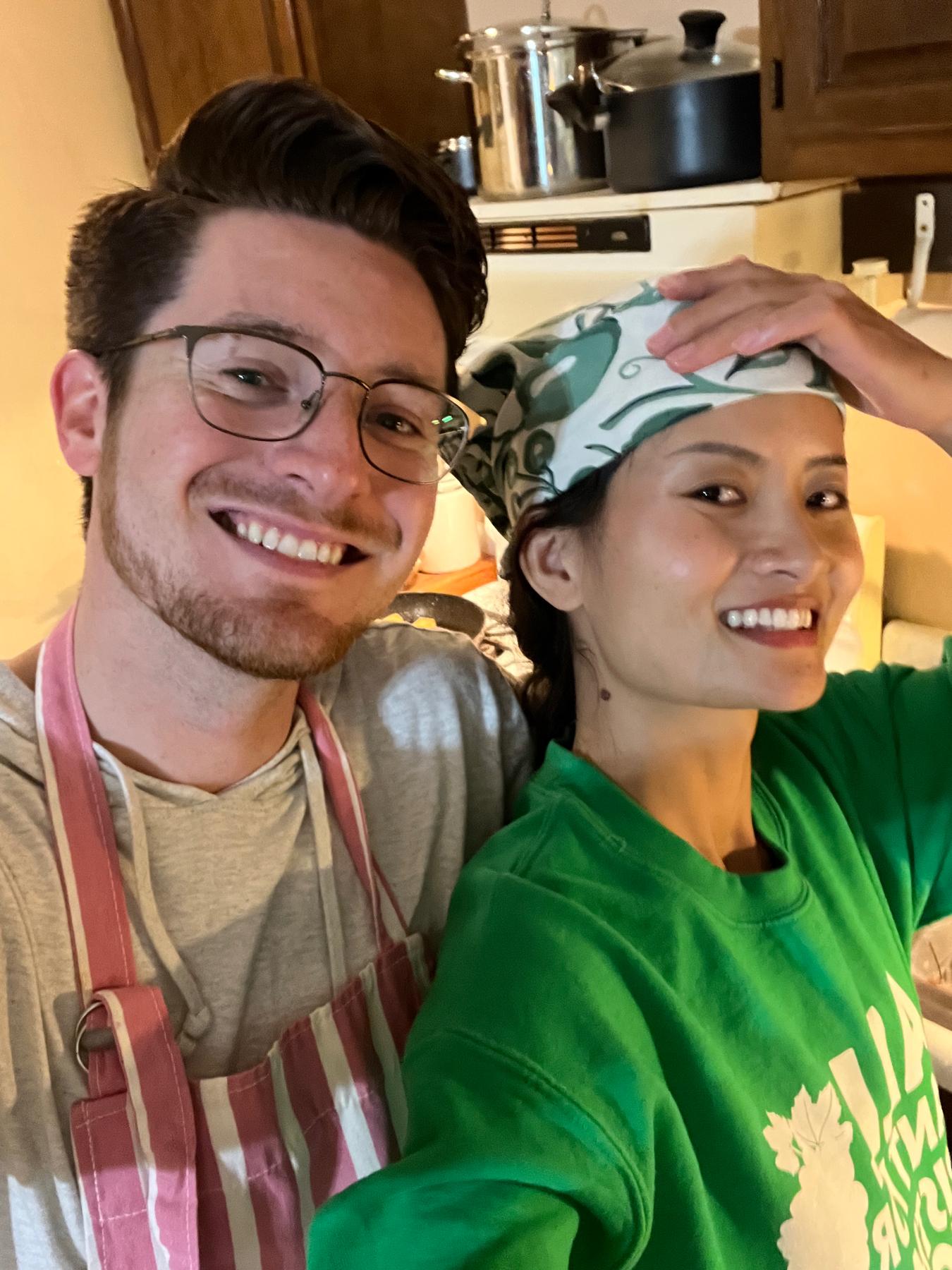 Jane attempting to teach Lance how to cook properly. This is an ongoing effort.