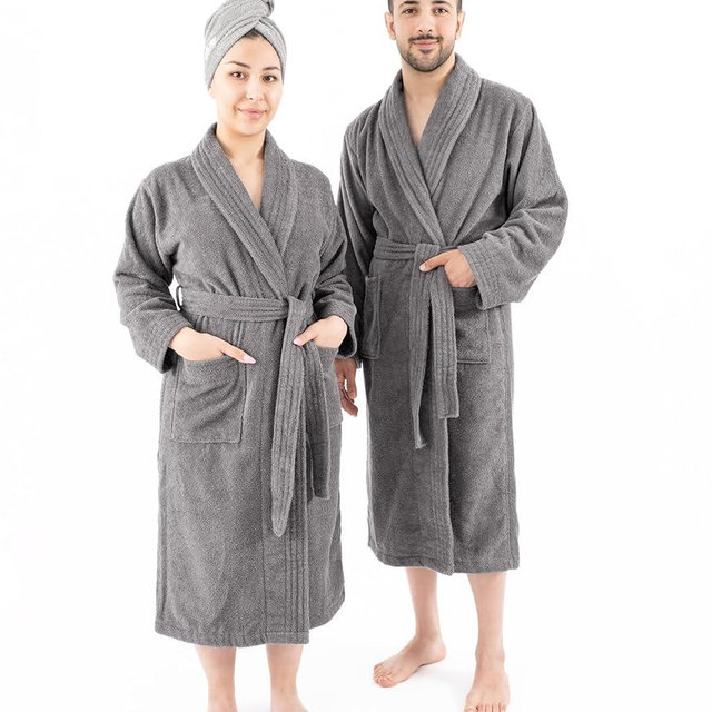 American Soft Linen 100% Cotton Robes for Women and Men, Soft Lightweight Quick Dry Unisex Couple Turkish Bathrobes