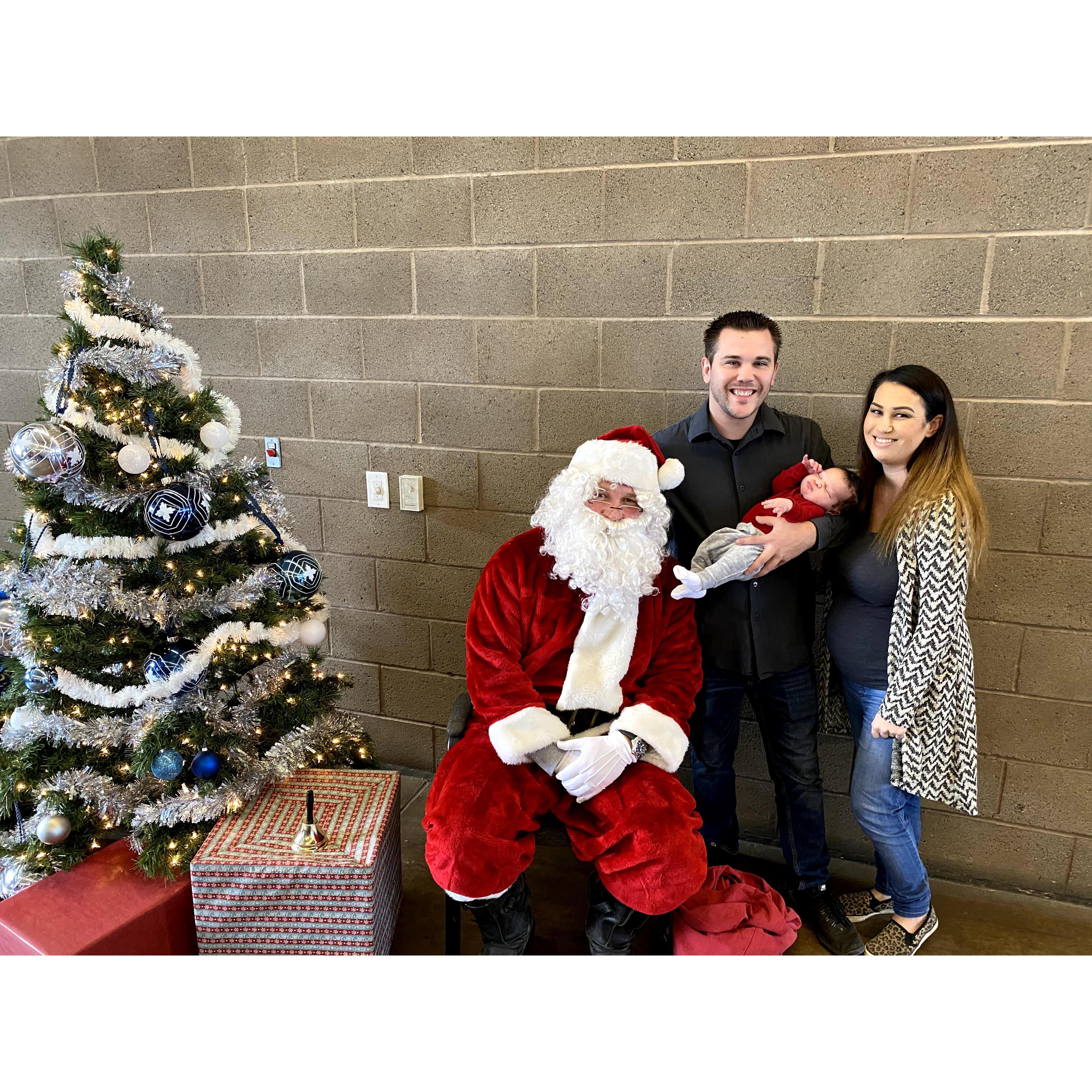 Celebrating our first Christmas welcoming Bentley into our lives