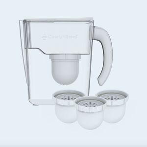 Water Pitcher & Filter 3 Pack | Clearly Filtered Water Pitcher | Remove Water Contaminants