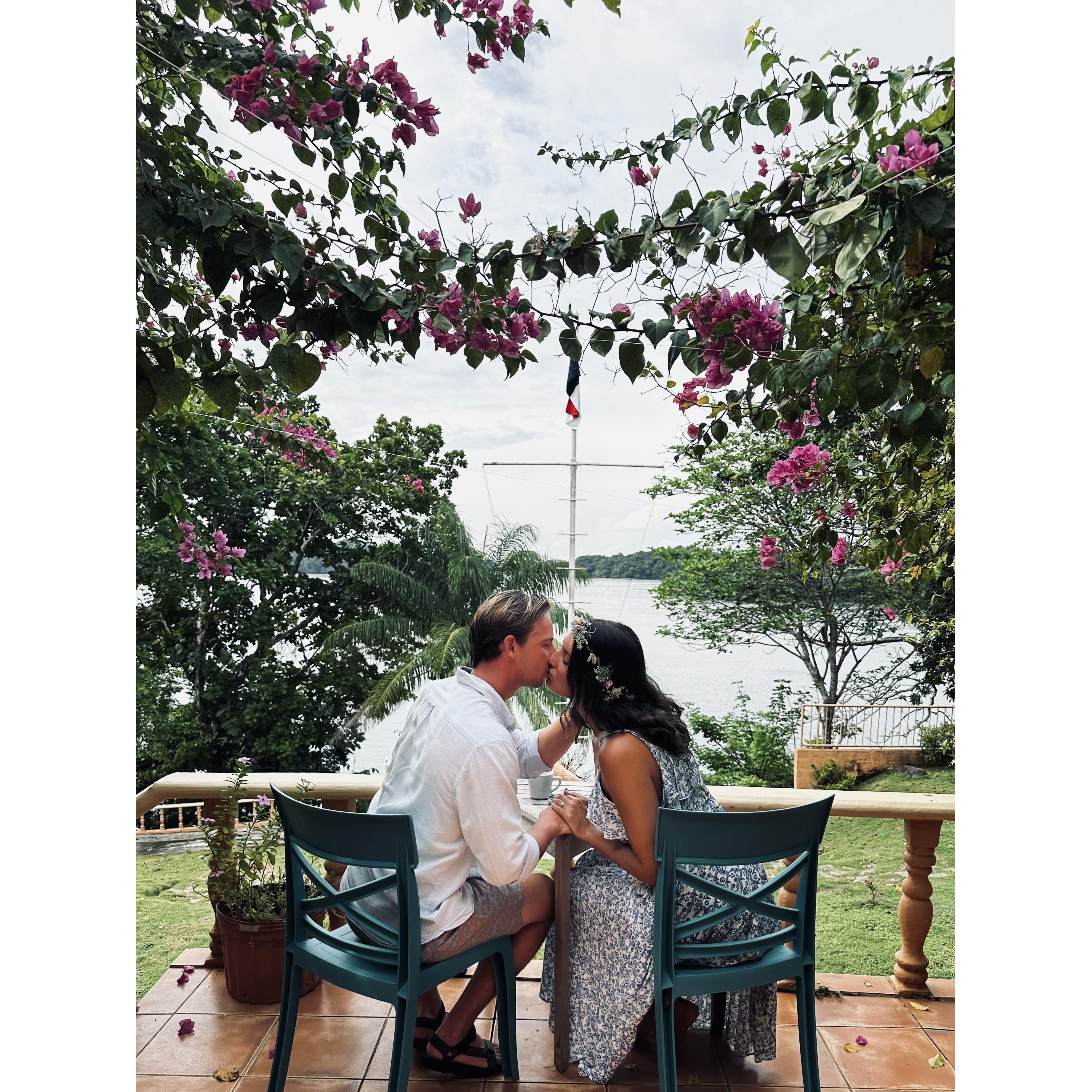 Breakfast "photoshoot" during our last morning in Boca Chica, Panama.