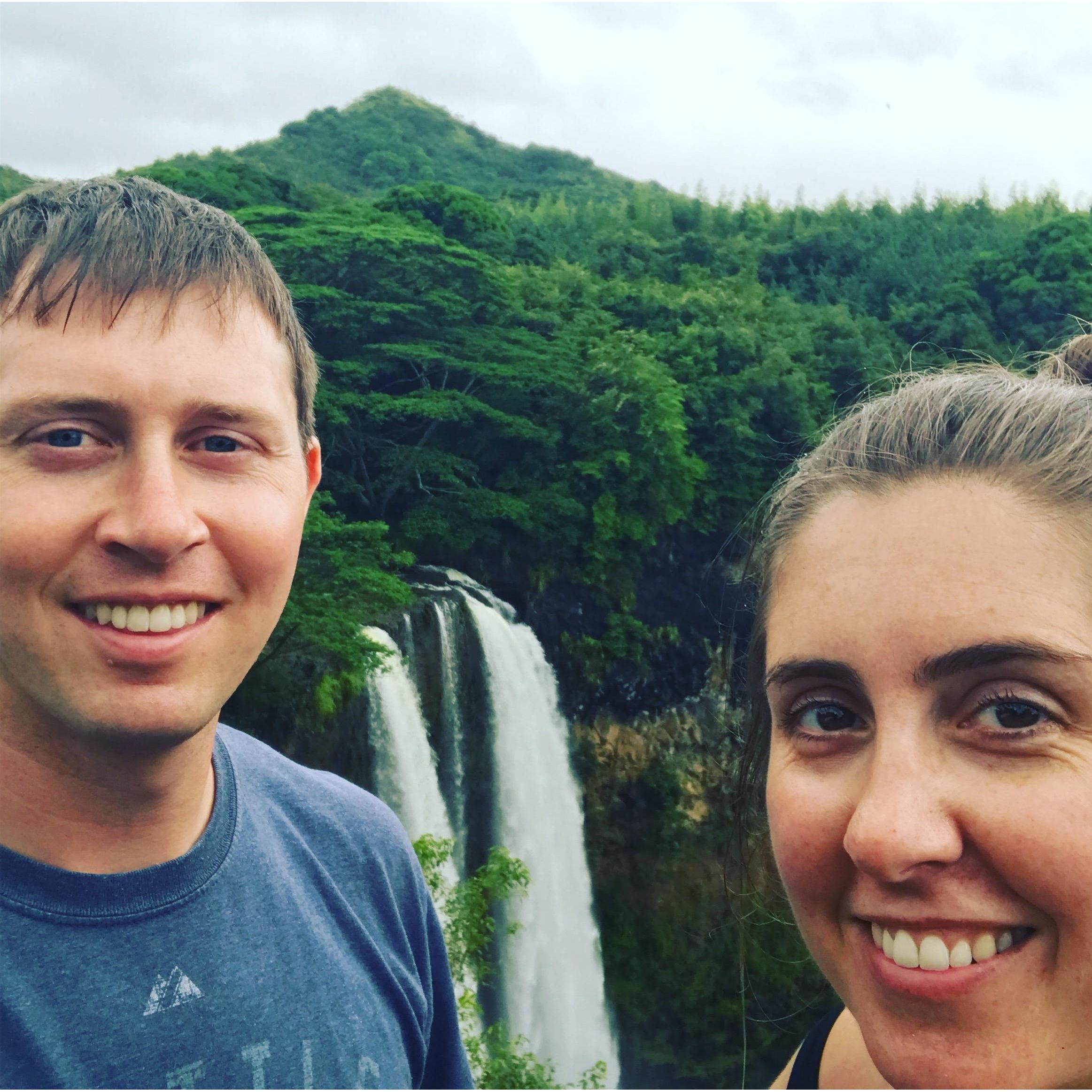 Over the last 2 years we've been on many adventures. This was taken in Kauai. But we've also been skiing in Utah, beaching in Oahu, Maui & Mazatlan, hiking in the Cascades and the Olympics and more!