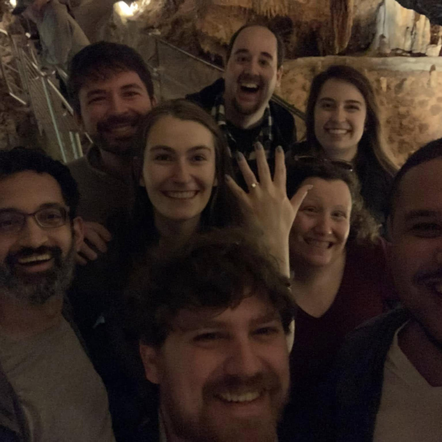 He proposed at Luray Caverns