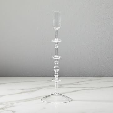 Paradiso Glass Taper Holder, Clear, Large, Individual