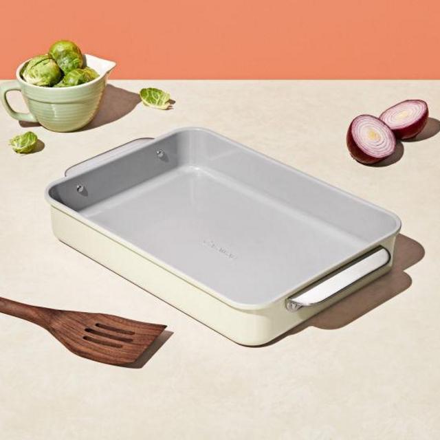 Rectangle Pan, Cake Pan, Non-Stick Ceramic Coating & Stainless Steel