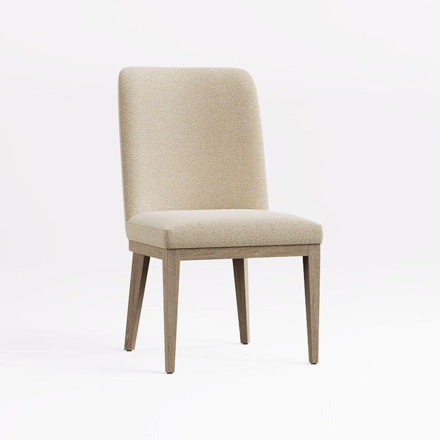 Layton Upholstered Grand Dining Chair, Seadrift Legs, Performance Boucle Oatmeal