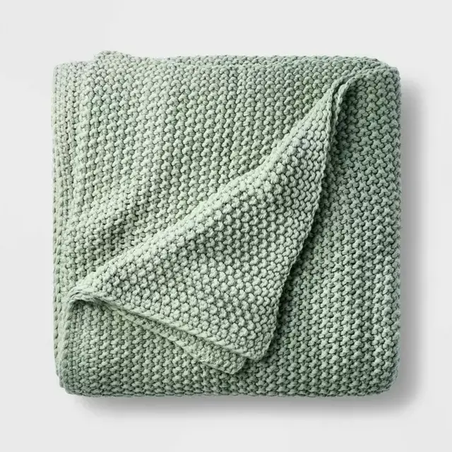 Chunky Knit Bed Blanket - Casaluna™ ( desired color SAGE GREEN)